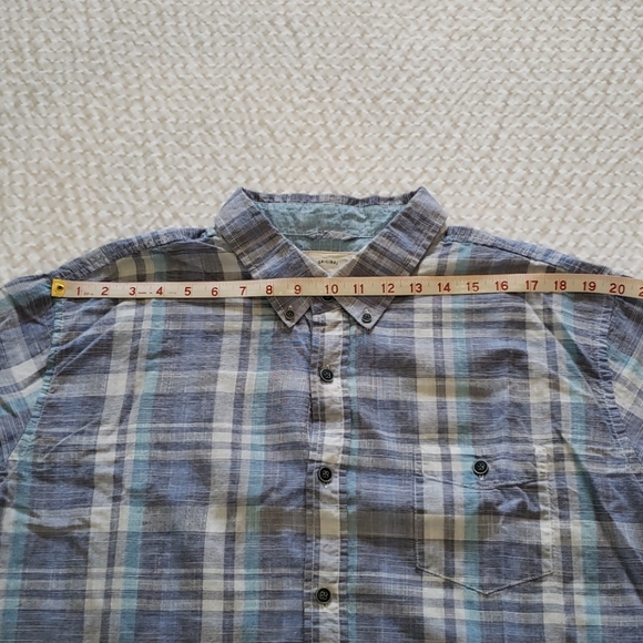 Weatherproof Plaid Button Down Short Sleeve Shirt - Picture 7 of 13